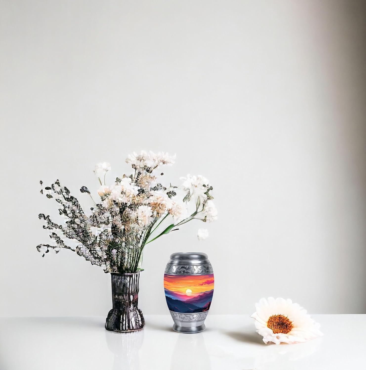 Mountain Keepsake for Adult Female - Funeral Urns for Human Ashes Adult Man - Small Cremation Urn for Women - Human Urn for Male Ashes - Burial Urns for Mom & Dad 3 Inch,1 Pc - Image 5