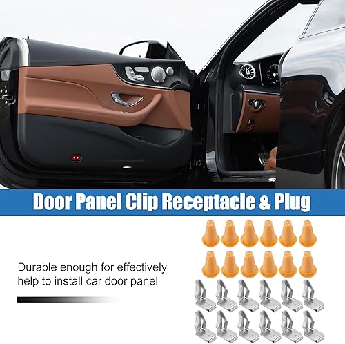 Miniatura 3 de uxcell 24 piezas de marco de panel de puerta delantera enchufe y clip para Chevrolet Camaro Nova Impala para Buick Skylark para Oldsmobile para