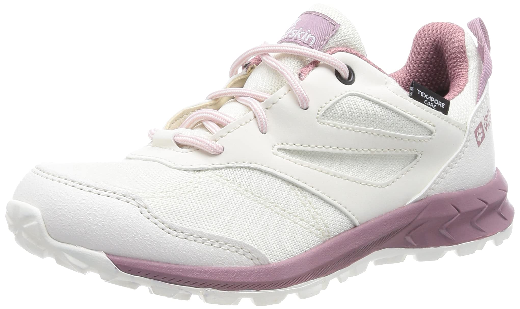 Jack Wolfskin Woodland Texapore Low K Walking Shoe, Egret, 13.5 UK Child