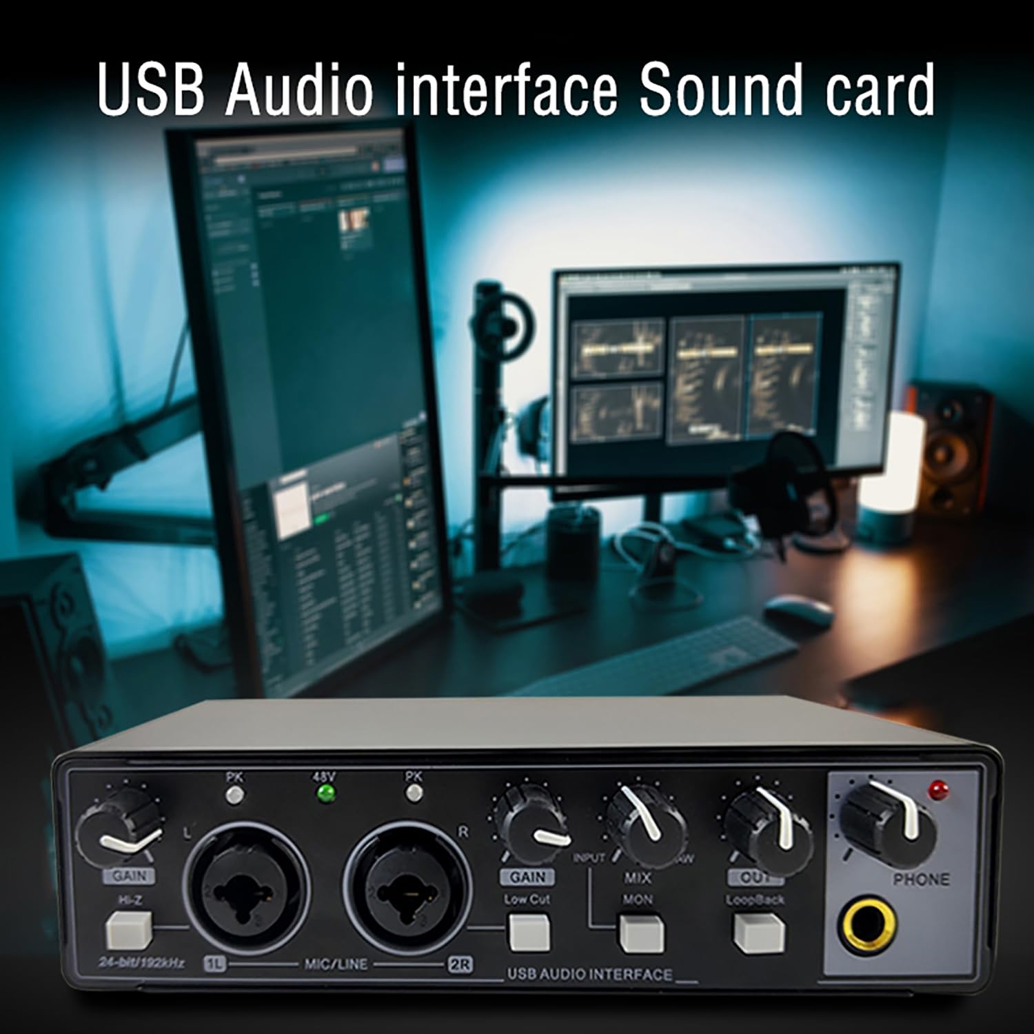 Mesa Mezclas, Tarjeta de sonido for estudio grabación audio Equipo Interfaz USB for