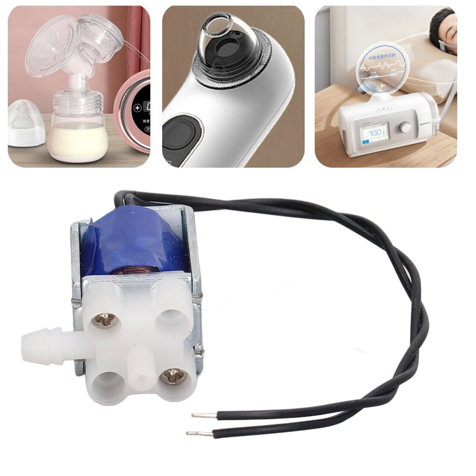 Mini électrovanne 2 positions 3 voies, 100mA 0,6W Soupape d'échappement électromagnétique Micro-électrovanne à réponse rapide Normalement ouverte pour Industrie, Laboratoire(DC 6V)