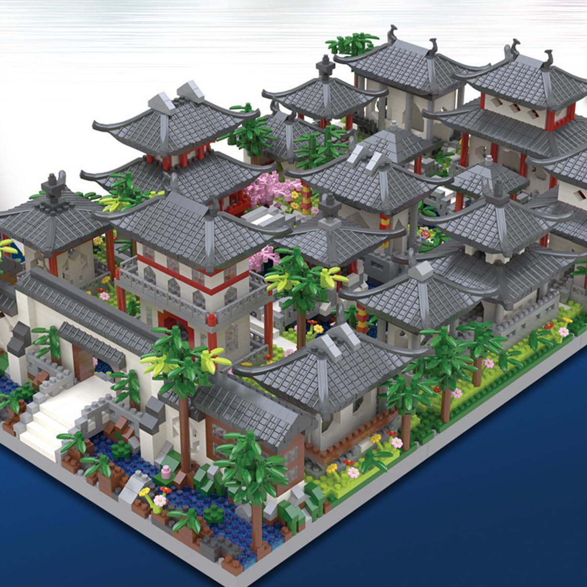 Suzhou Garden Baumhaus Bauklötze Kit, Chinese Architecture Micro Bausteine Set, Chinesische Architecture Suzhou Garden Mini Bausteine Bausatz, für Erwachsene oder Jugendliche(5650PCS)