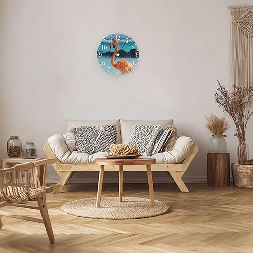 Vista 43 de KiuLoam Reloj de pared redondo de elefante africano, silencioso, sin tictac, funciona con pilas, fácil de leer para estudiantes, oficina, escuela