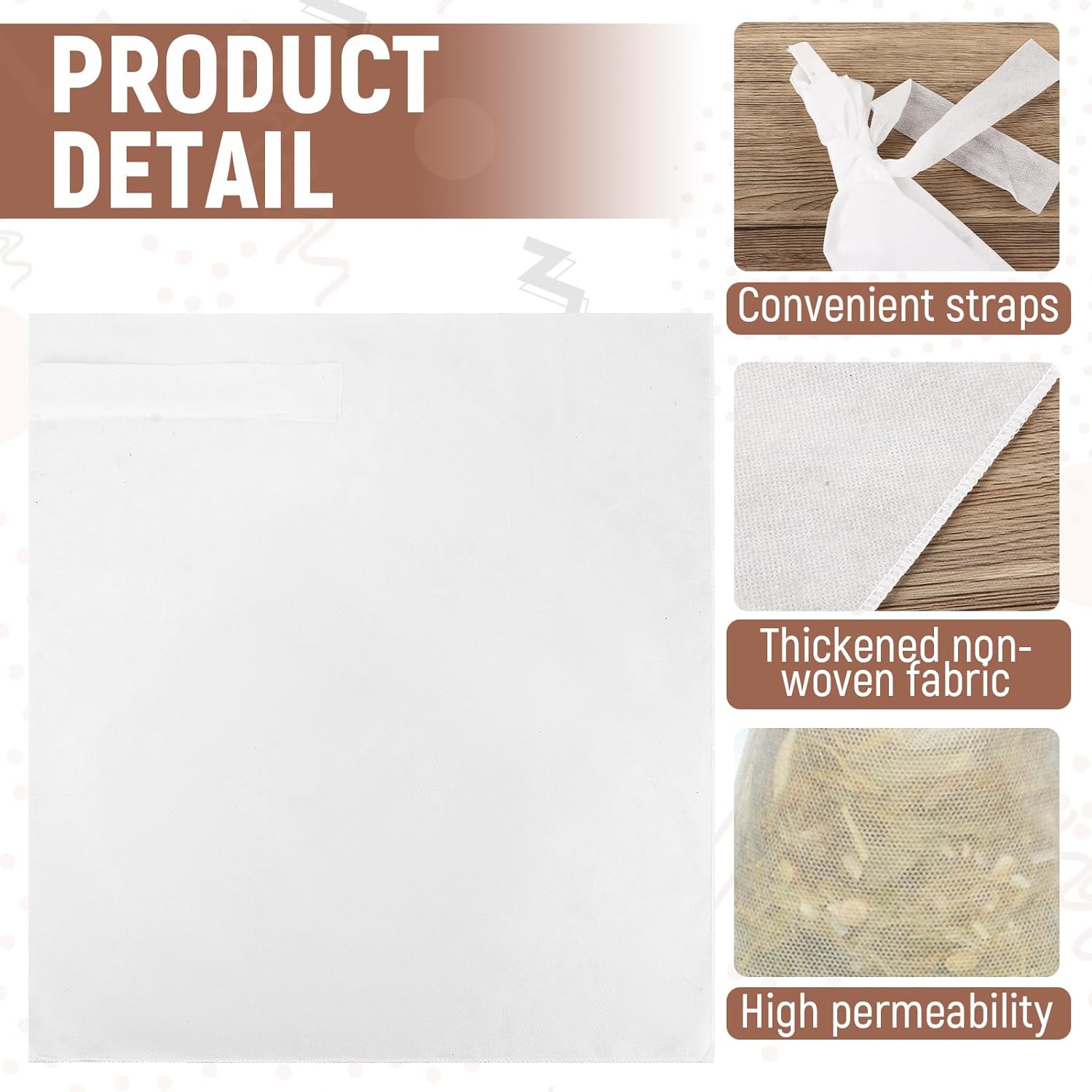50Pcs 20" x 20" Commercial Cold Brew Coffee Filters for 5 Gallon Buckets, Cold Brew Bags Disposable for Commercial Model Cold Brew Coffee Makers