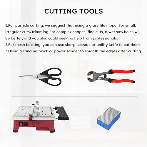 Miniatura 9 de Diflart Azulejo de mosaico de madreperla para cocina, baño, decoración de pared, paquete de 6 hojas