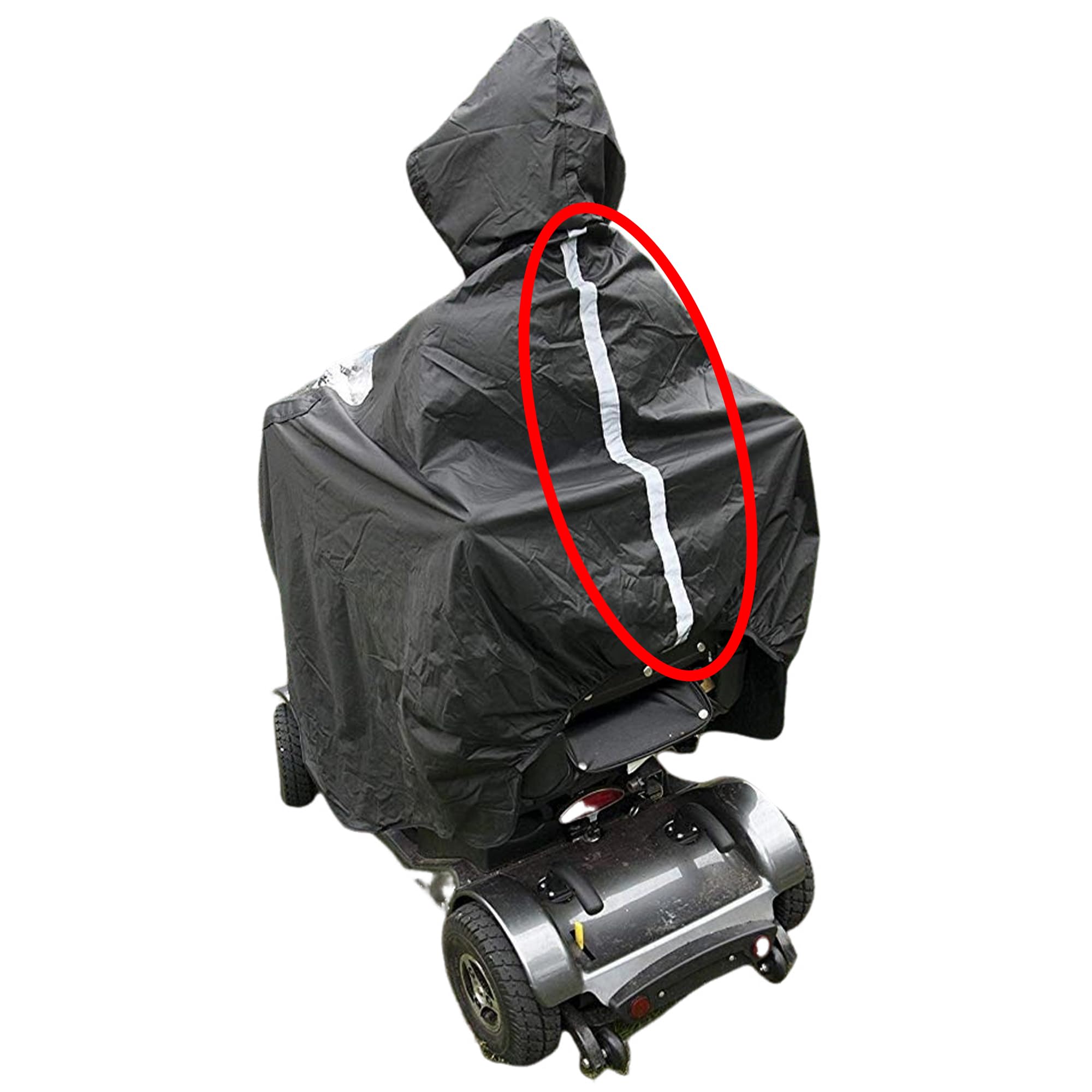 Copertura Impermeabile Antipioggia, Schiena Con Specchio Retrovisore e Riflettore, Poncho Antipioggia Per Veicoli Elettrici, Poncho Impermeabile Per Sedie a Rotelle Con Cappuccio