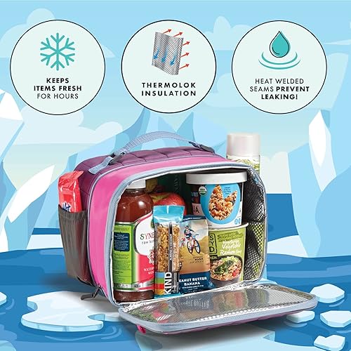 Miniatura 4 de Fit+Fresh Lincoln Woods - Lonchera aislada para adultos que las mujeres aman como lonchera o lonchera, bonita lonchera pequeña para mujeres,