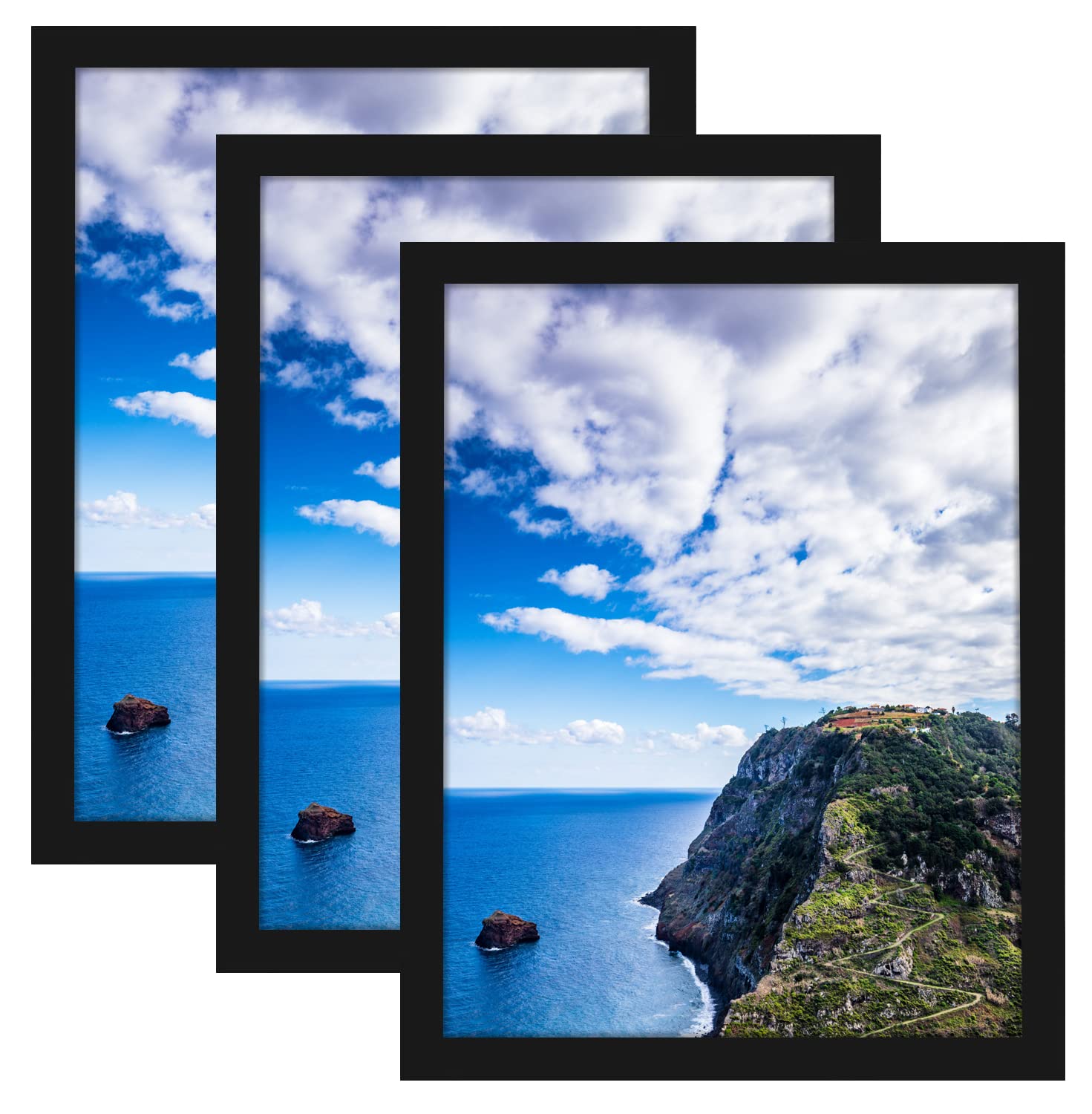 Amazon.com - MENNTHUI 12x16 Black Picture Frame Set of 3, Wall