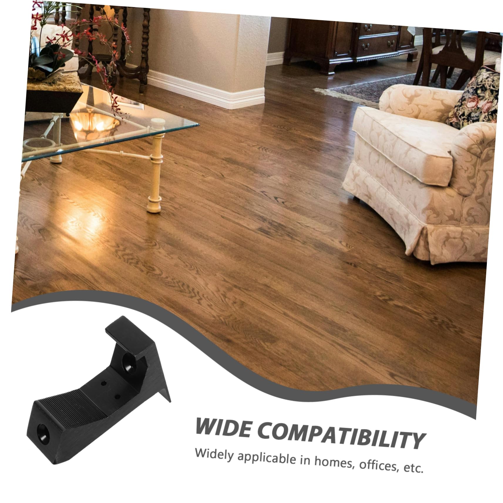 Housoutil Floor Repair Kit Squeak No More Aluminum Alloy 6pc Kit Fix Squeaky Floors 5/8in Thickness Home Office Use