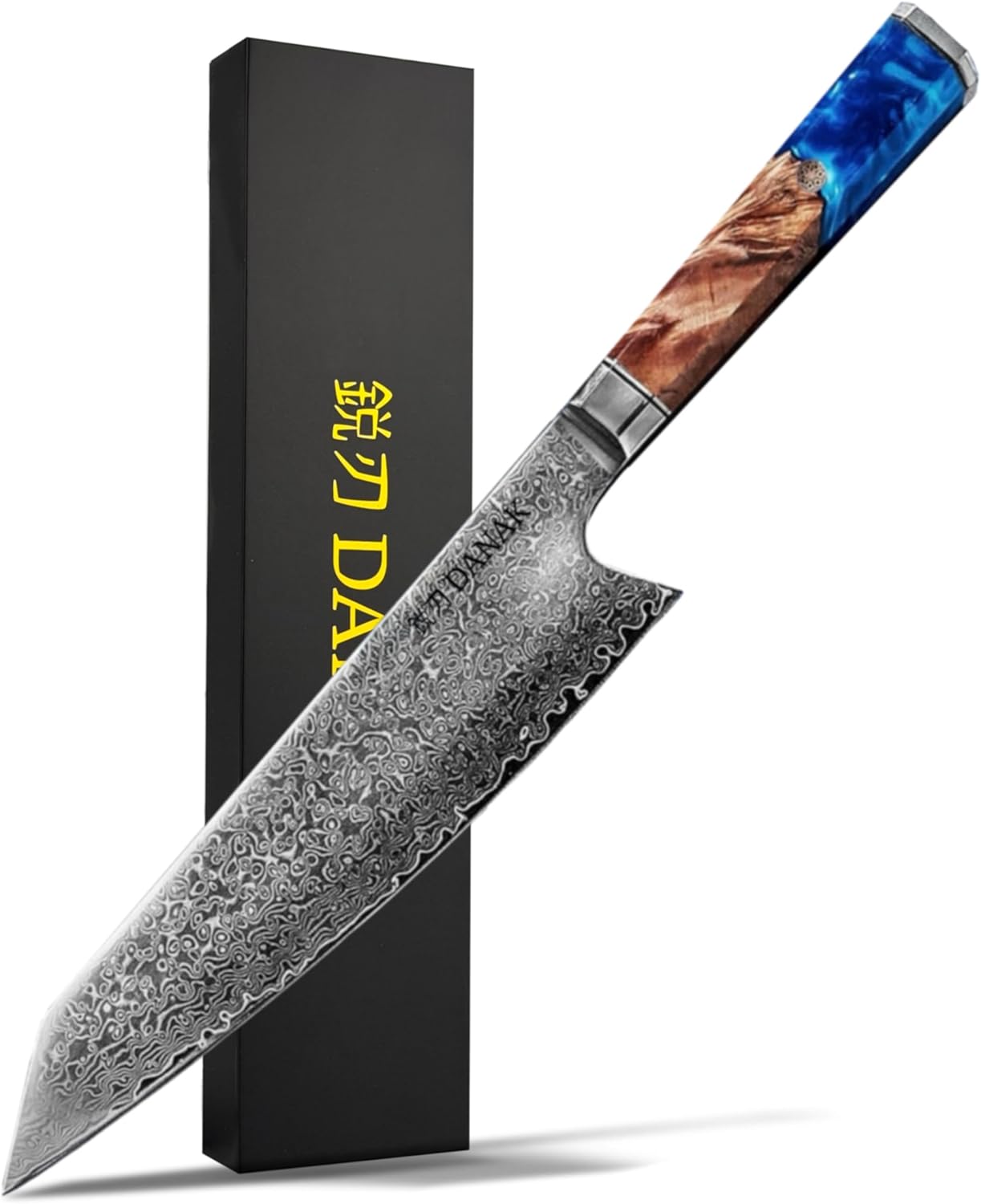 Danak 8-Inch Japanese Damascus Chef Knife – 67-Layer High Carbon Steel, Ultra-Sharp Blade for Effortless Precision Cutting, Octagonal Handle, Premium Gift Box