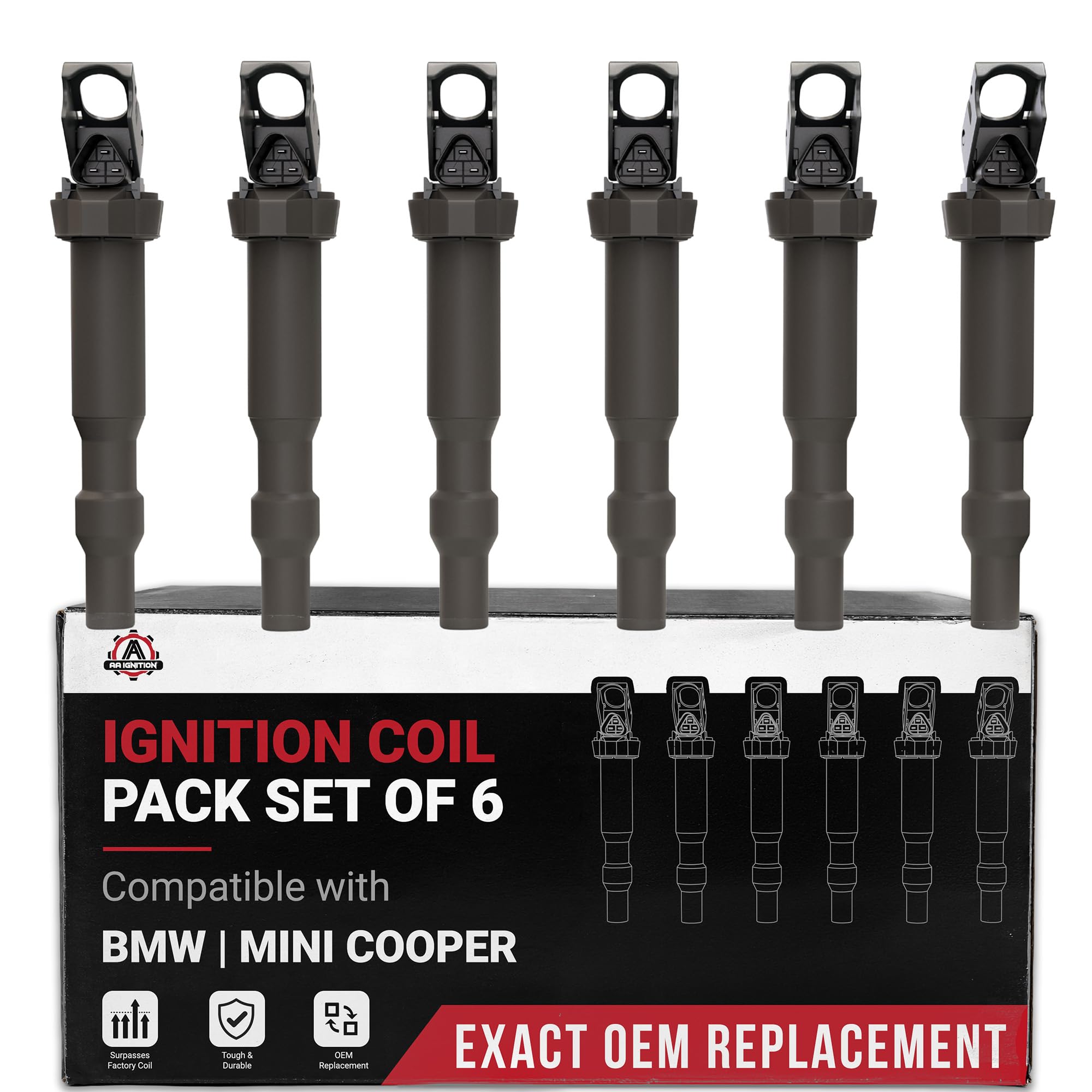 Amazon.com: Ignition Coil Pack Set of 6 - Replacement for Bosch