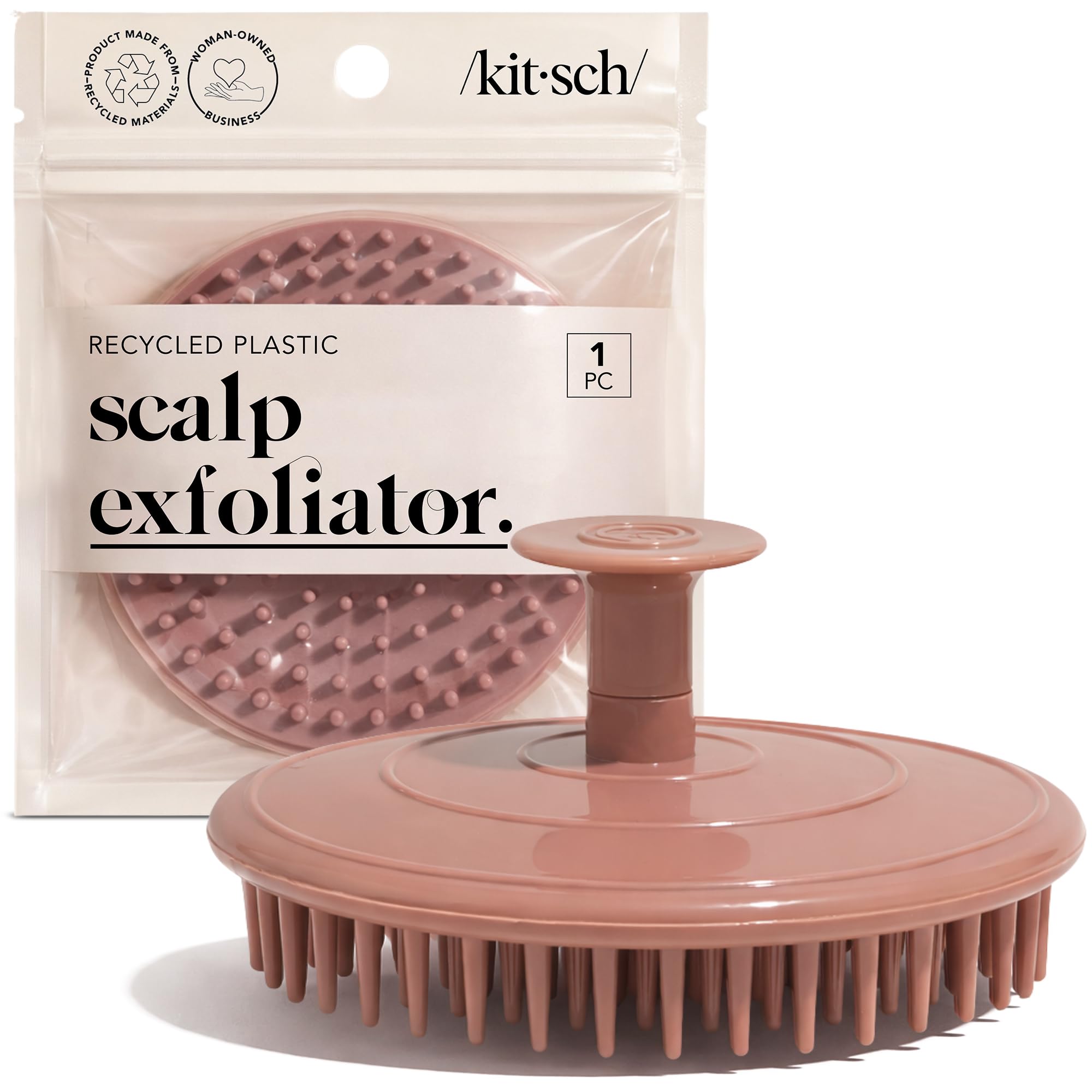 Kitsch Scalp Massager for Hair Care - Scalp Scrubber, Shampoo Brush & Exfoliator for All Hair Types - Relaxing & Exfoliating - Terracotta