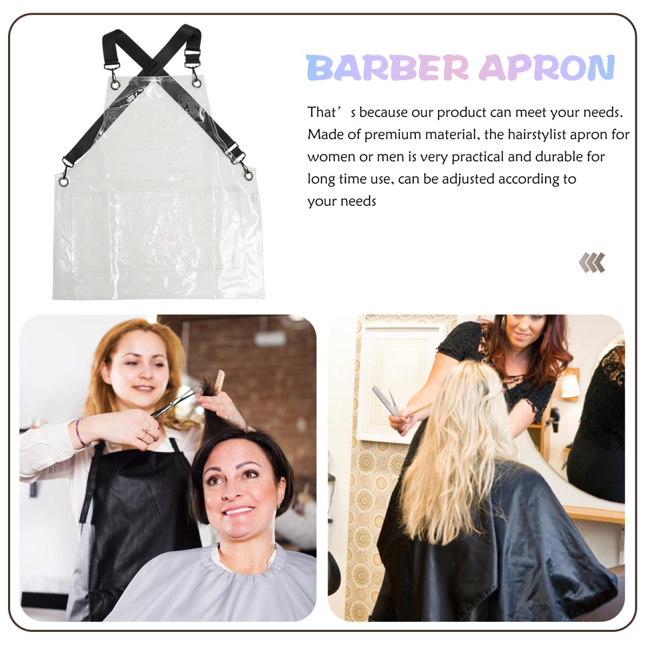 minkissy Tablier de coiffure Tablier de travail Tablier transparent Sarong pour femmes Tablier de cuisine unisexe Tabliers de coiffure pour femmes Tabliers de coiffure pour femmes Tabliers