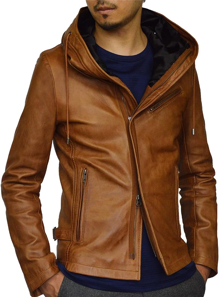 ハルフ] 本革 レザージャケット シングルライダース 革ジャン