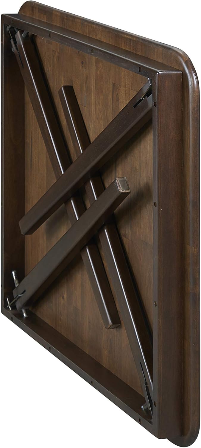 Meco Industries Stakmore Straight Edge Indoor Folding Table, Espresso : Home & Kitchen