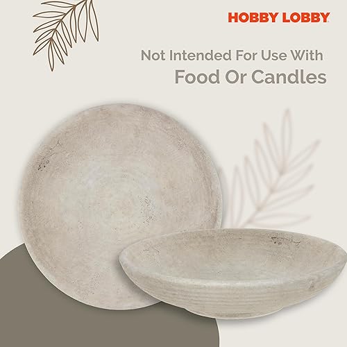 Miniatura 3 de Hobby Lobby Cuenco decorativo de cerámica gris claro envejecido