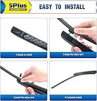 Vista 2 de 5 PLUS® - Repuesto de escobilla de 16 pulgadas para limpiaparabrisas trasero (A402H)