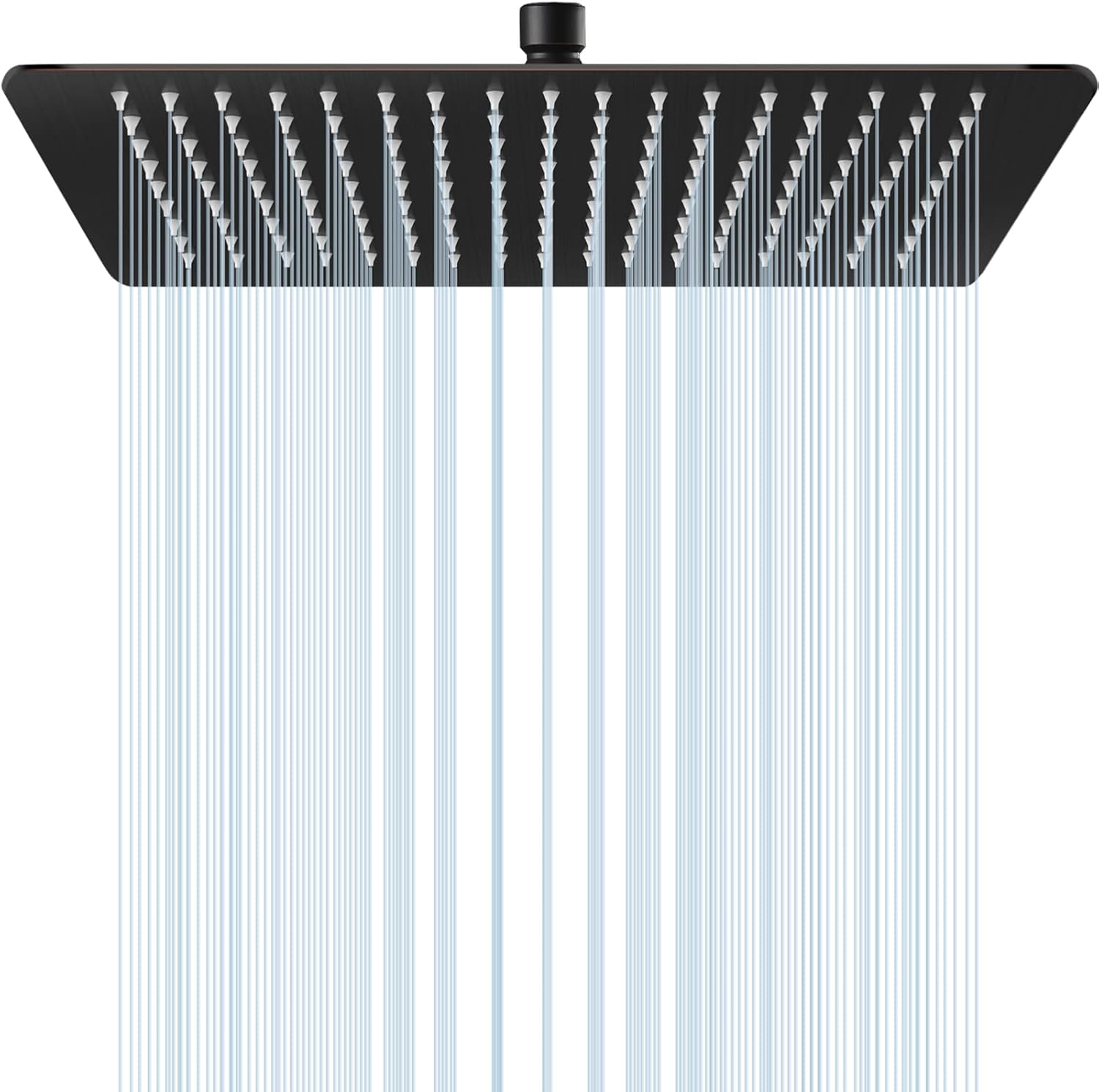 Midanya Oil-Rubbed Bronze 16 Inch Rain Shower Head 16'' HIGH Pressure Square Stainless Steel 1/16" Ultra Thin Rain Large Showerhead Waterfall Full Body Coverage with Silicone Nozzle Swivel Connector 16 Inch Oil Rubbed Bronze