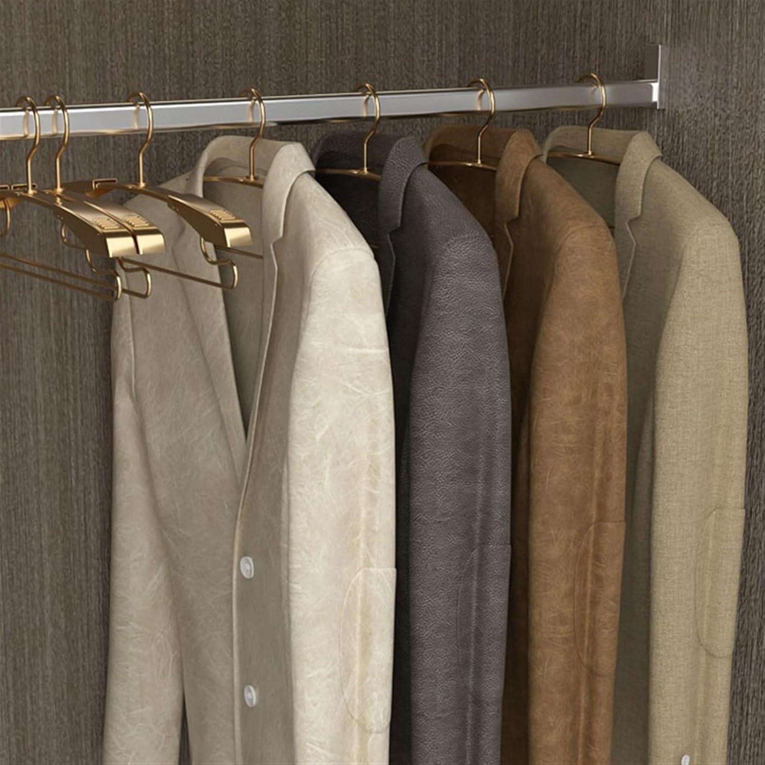 Clothes Hangers 5pcs Retractable Hanger Aluminum Alloy Widening and Thickening Hanger Metal Hanger Wooden Coat Hangers/Metal Hanger/Plastic Hanger Racks