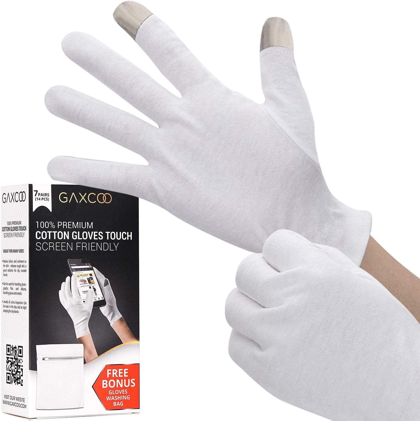 XL moisturizing Gloves 2 Pack, Touch Screen Friendly Gloves and Eczema Cream 8oz : Beauty & Personal Care