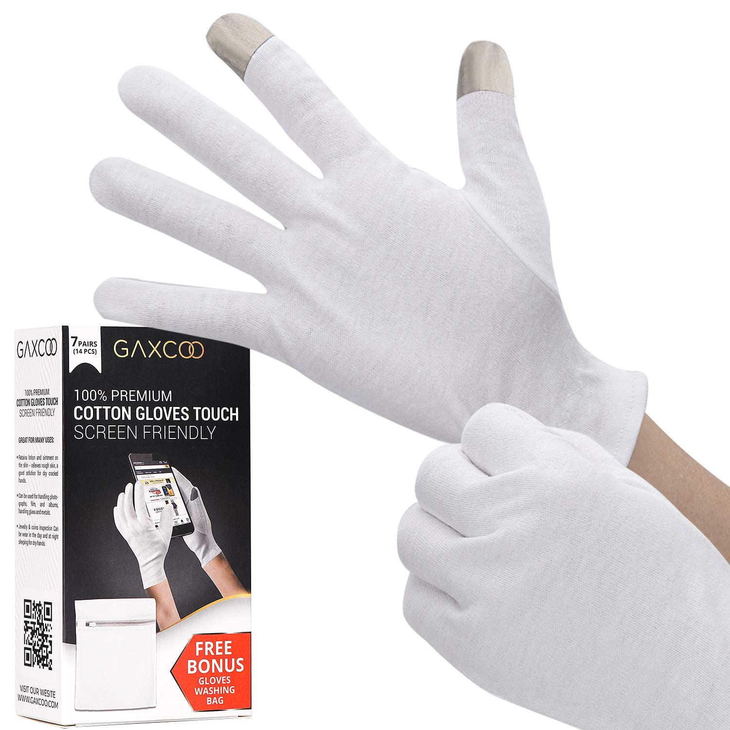 Touch Screen Friendly Gloves and XL Moisturizing Gloves 2 Pack