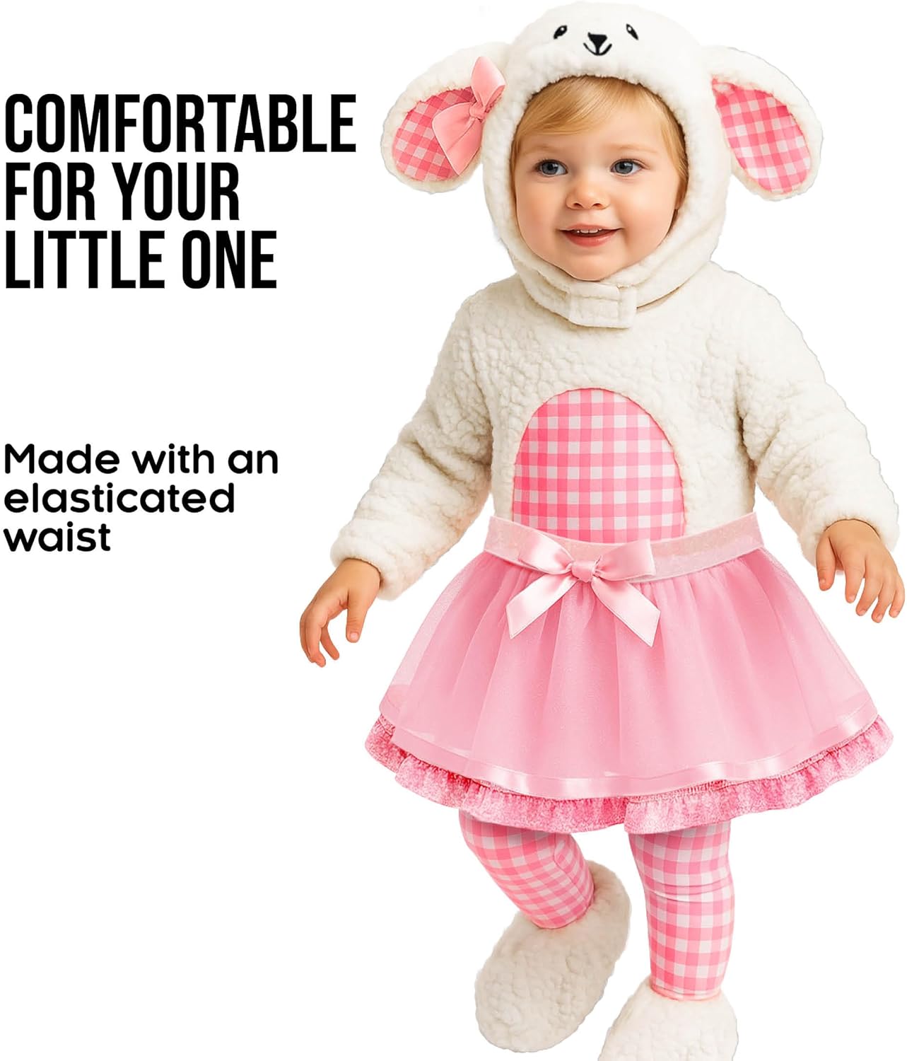 Morph Baby Lamb Costume Toddler Sheep Little Lamb Costume for Baby Girl Dress Animal Halloween Costumes for Girls - Image 4