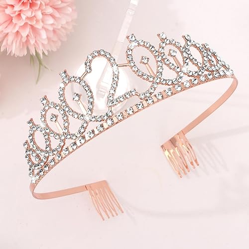 Miniatura 343 de CIEHER Juego de corona de cumpleaños 50 + banda de 50 y fabulosa banda + pin de perlas, tiara, regalos de 50, decoraciones para mujeres amigas