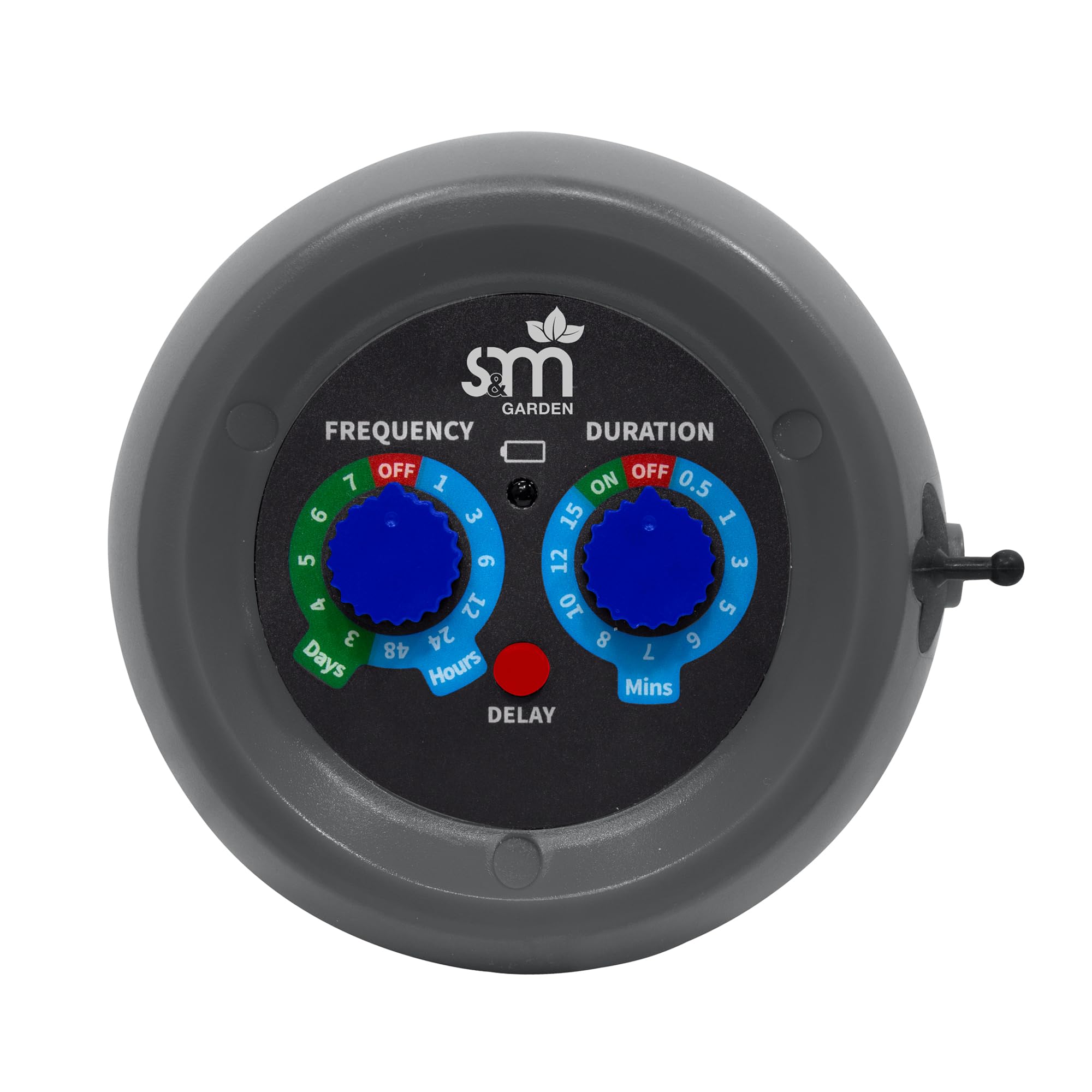 S&M 590146 – Kit de riego automático por goteo con unidad de control programable, cable de carga, tubo de PVC de 10 m, 10 goteros, 10 estacas y otros accesorios | Fácil de instalar y personalizable