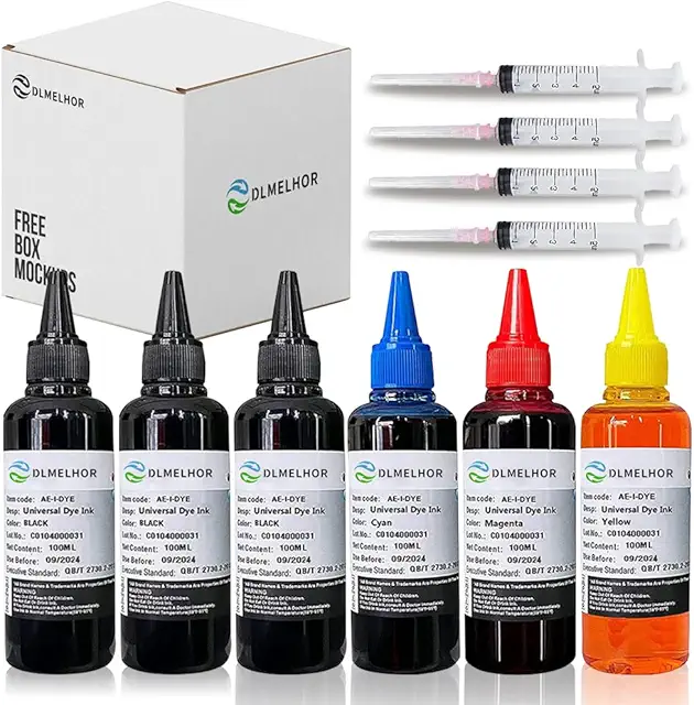 Kit Recarga Tinta Universal 600ml para Epson Canon HP Brother Lexmark Samsung Dell Kodak