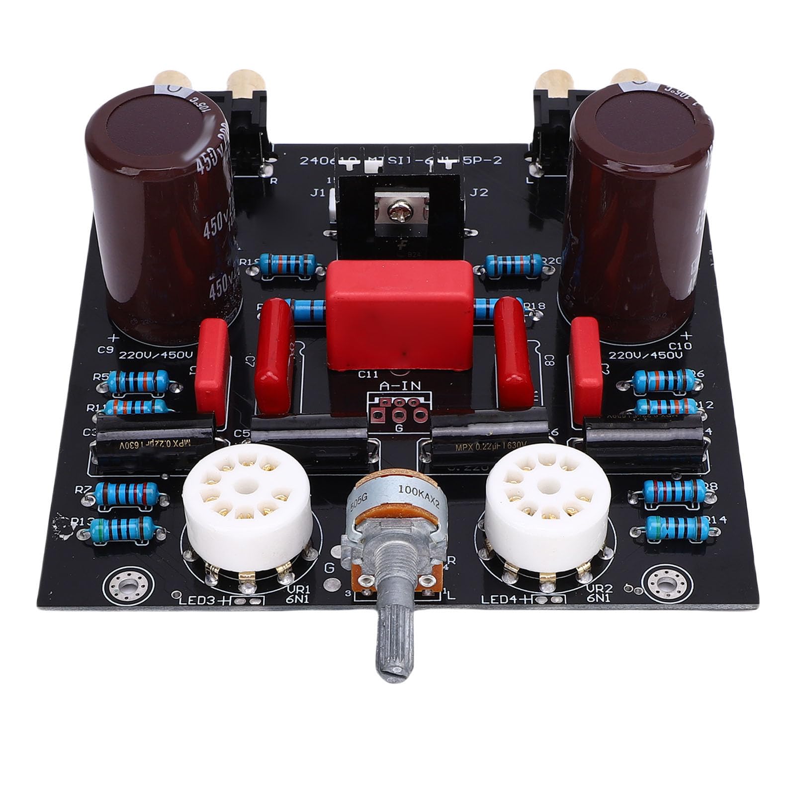 Cocoarm Modulo Preamplificatore Valvolare Elettronico Circuito Preamplificatore Valvolare PCB con Terminali Placcati Oro 12 X 12 Cm Design Modulare Senza Saldature per Appassionati di Audio