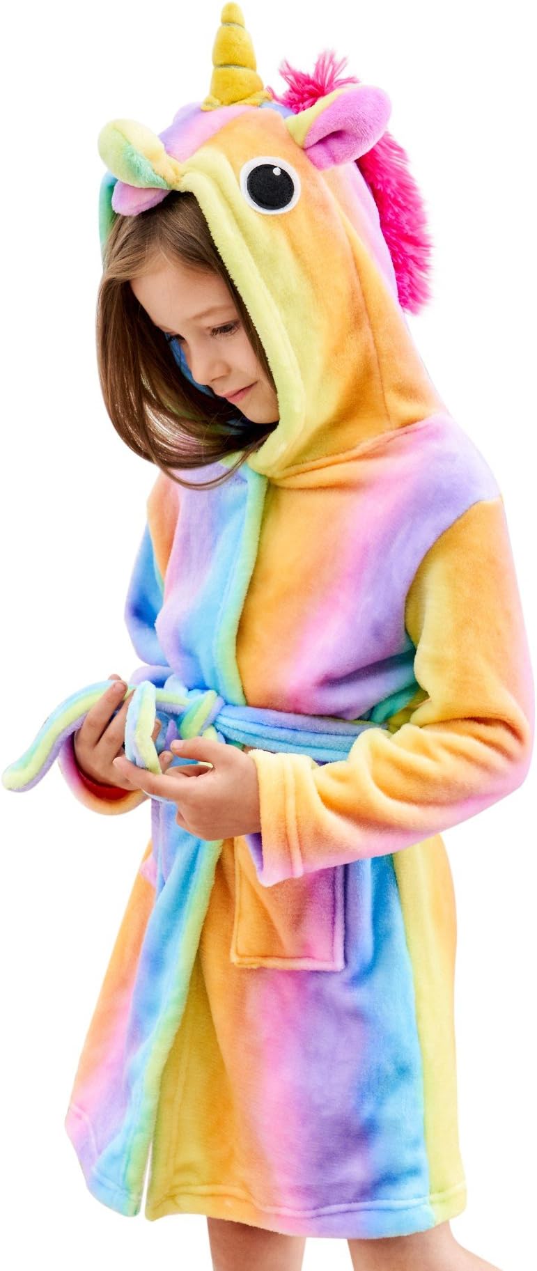 Soft Unicorn Hooded Bathrobe Sleepwear - Unicorn Gifts for Girls