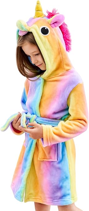 Doctor Unicorn Soft Unicorn Hooded Bathrobe