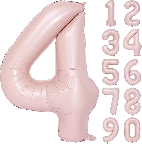 Globos de 40 pulgadas de color rosa mate, globos de aluminio de helio, globos de Mylar para fiesta de cumpleaños, banquetes, decoración digital 4