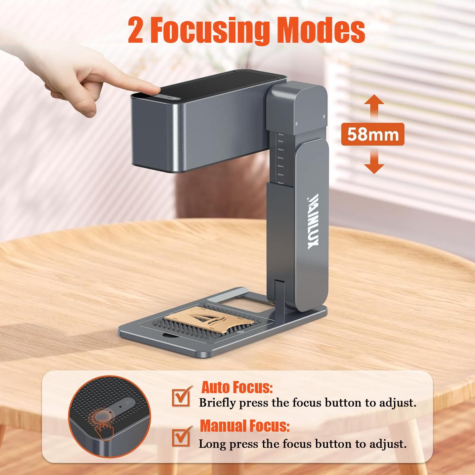 MáQuina Grabadora LáSer PortáTil Y Liviana, Plegable, Todo En Uno, con Enfoque AutomáTico para Metal, Cuero, AcríLico Y Vidrio, Seguridad De Clase I