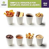 Vista 40 de CIAO! - Vaso para café con tapa de sorbo de cúpula negra, 10-24 onzas (90mm), 1000