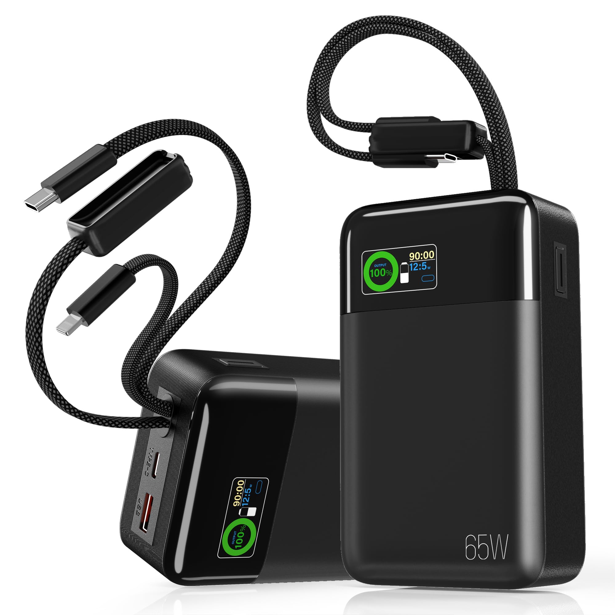 65W Laptop Power Bank, 42800mAh Caricatore Portatile | Portable Charger USB C Power Bank Ricarica Rapida per Laptop Dell XPS iPad Tablet Steam Deck iPhone Series Samsung e Altro