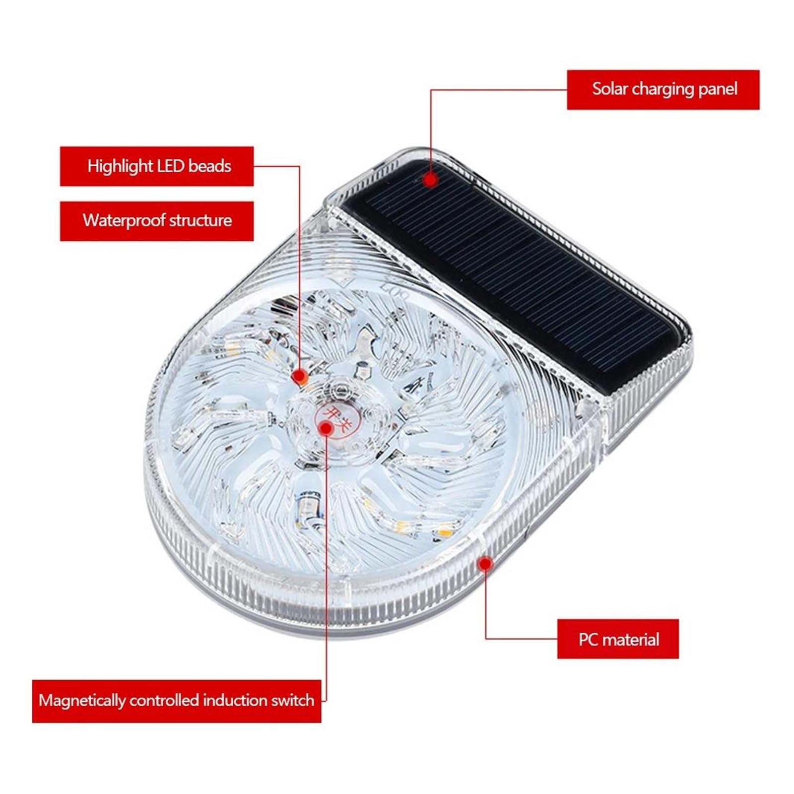 Blocchi luci antinebbia Luce Di Avvertimento Sensore Intelligente Luce Solare Burst Luce Anti-collisione Lampeggiante Luce Di Parcheggio Per Camion Di Grandi Dimensioni