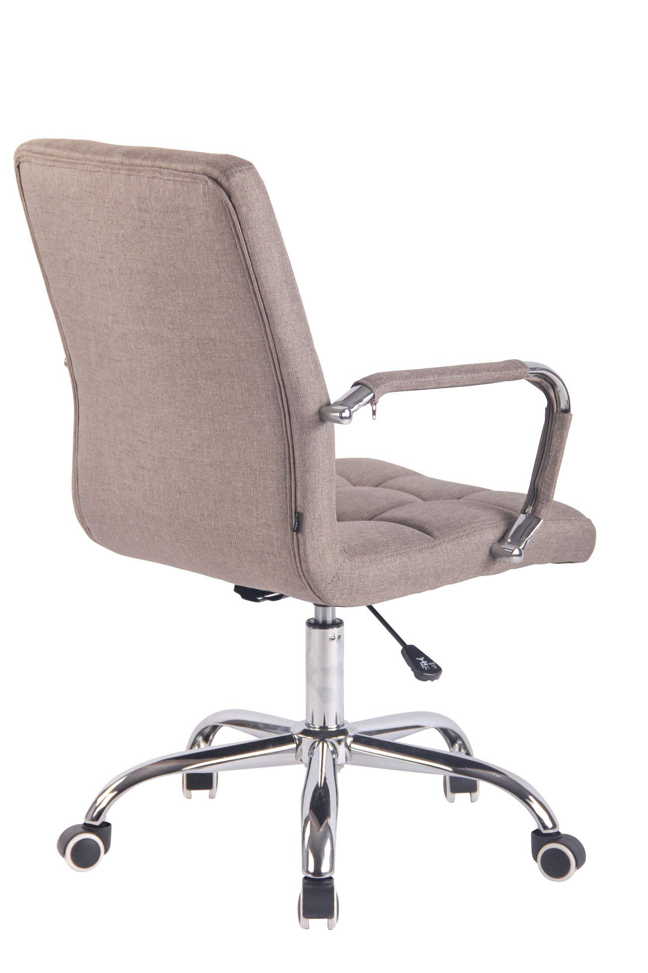 CLP Fauteuil de Bureau Deli Tissu - Chaise de Bureau Réglable en Hauteur et Pivotante - Dossier Haut et Accoudoir - Couleur :, Couleur:Taupe