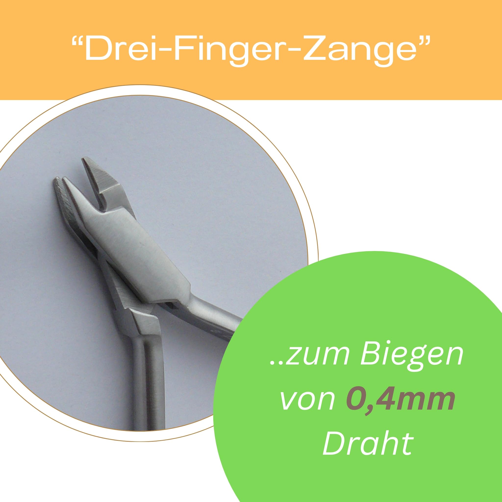 Adererzange, Dreifingerzange 0,4 mm Draht - Aderer Dreifinger Zange Technikerzange