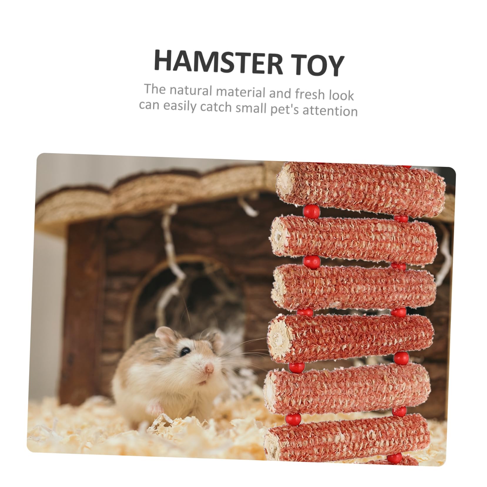 Angoily 3pezzi Giocattolo Decorativo Per Piccoli Animali Guscio Di Mais Accessorio Per Conigli e Criceti Gioco Molar Per Animali Domestici Sicuro e Pratico Per Divertimento e Esercizio