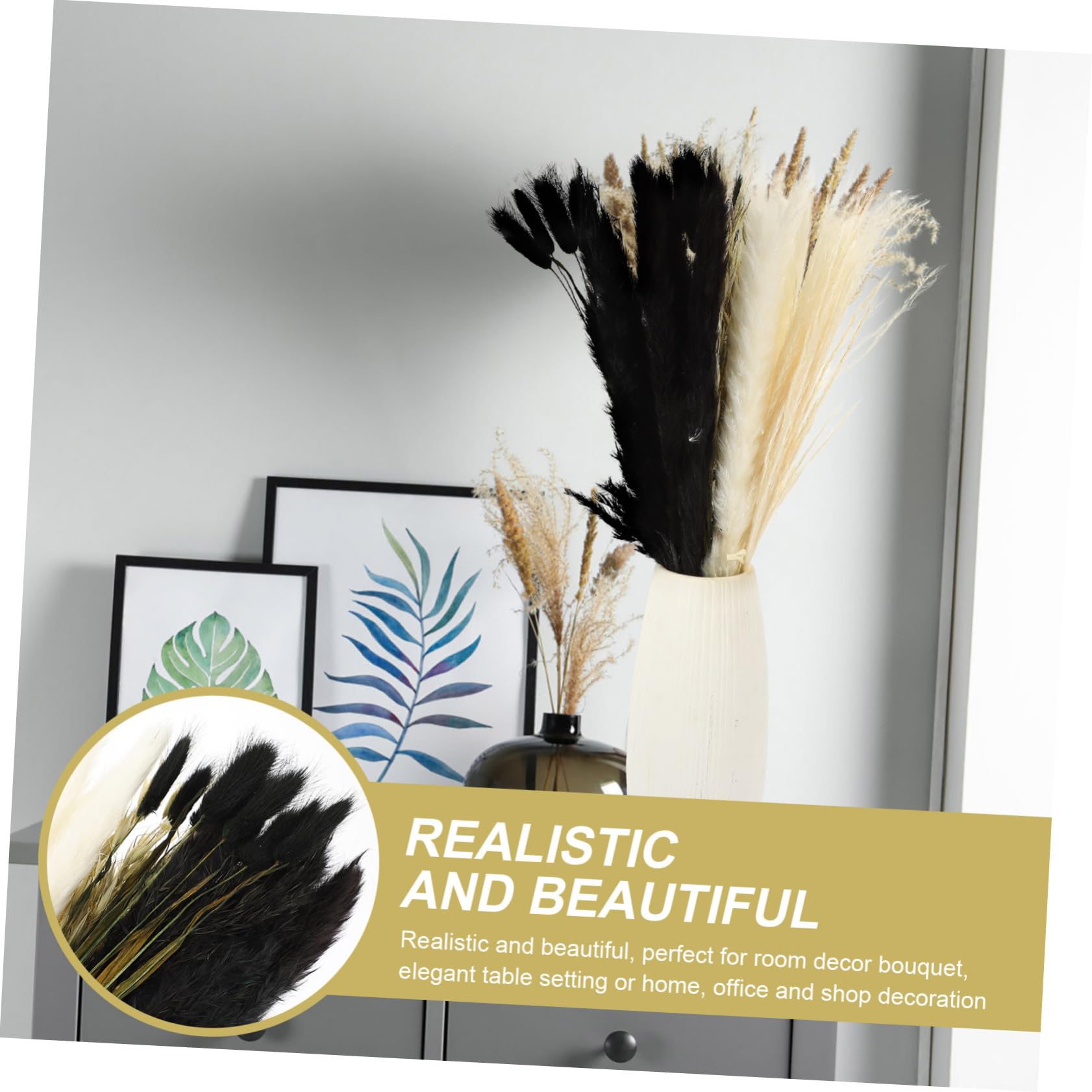 Alipis Bouquet Di Fiori Secchi Naturali Con Canne Dried Reeds Decorazione Per Casa Stile Rustico Adatto Cucina Camera Da Letto e Feste Senza Manutenzione e Realizzato Con Materiali Sicuri