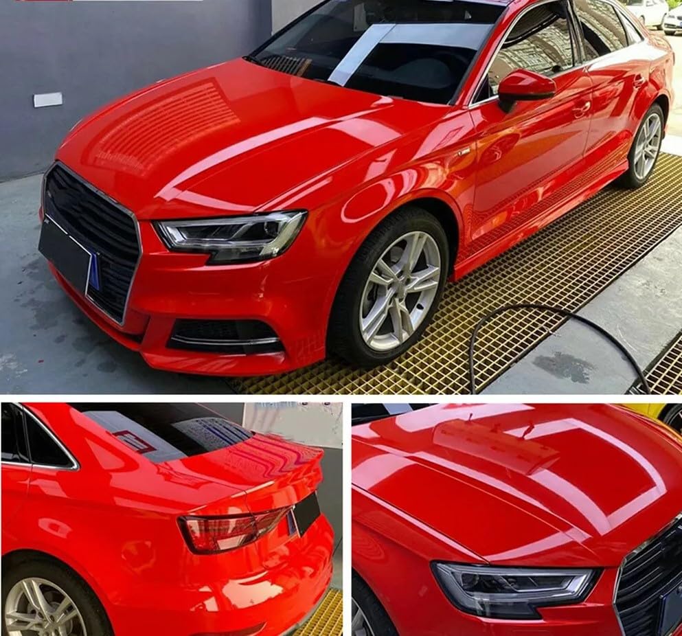 Image of CREON Vinyl Wrap for Car & Bike Self Adhesive Vinyl Wrap Sheet Sticker & Decal Roll Film Auto Car Vehical Air Release (1 feet x 5 feet, Red Glossy Wrap)