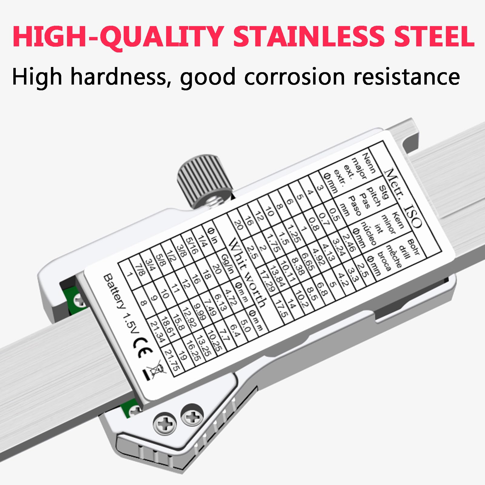 Calibrador Digital de conicidad, galga de espesores para Soldadura, Rango de medición de 1 a 50 mm (Opcional), precisión de ±0,03 mm, resolución de 0,01 mm, para moldes/componentes
