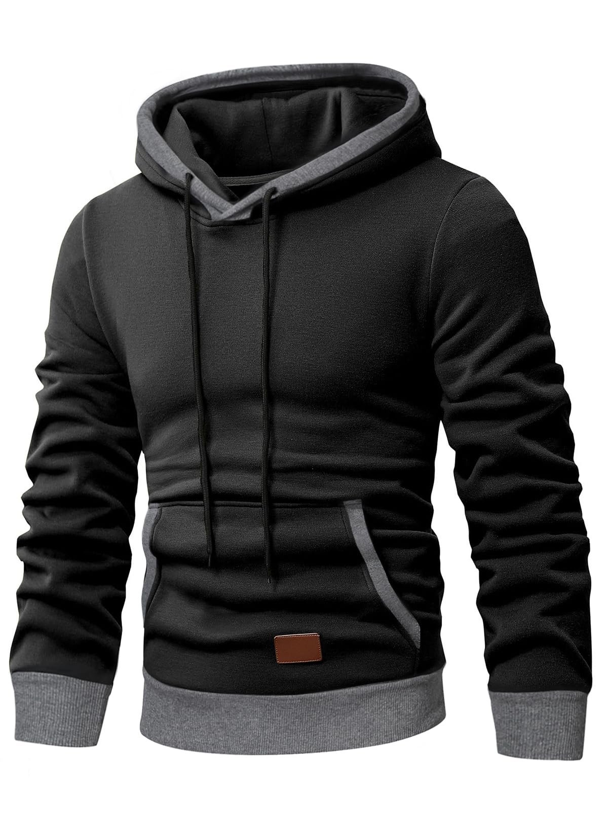 JMIERR Kapuzenpullover Herren Langarm Hoodie Herren Warm Pullover mit Kapuze Casual Kapuzenjacke Hoodie Baumwolle Sweatshirt Kordelzug Hoody mit Tasche