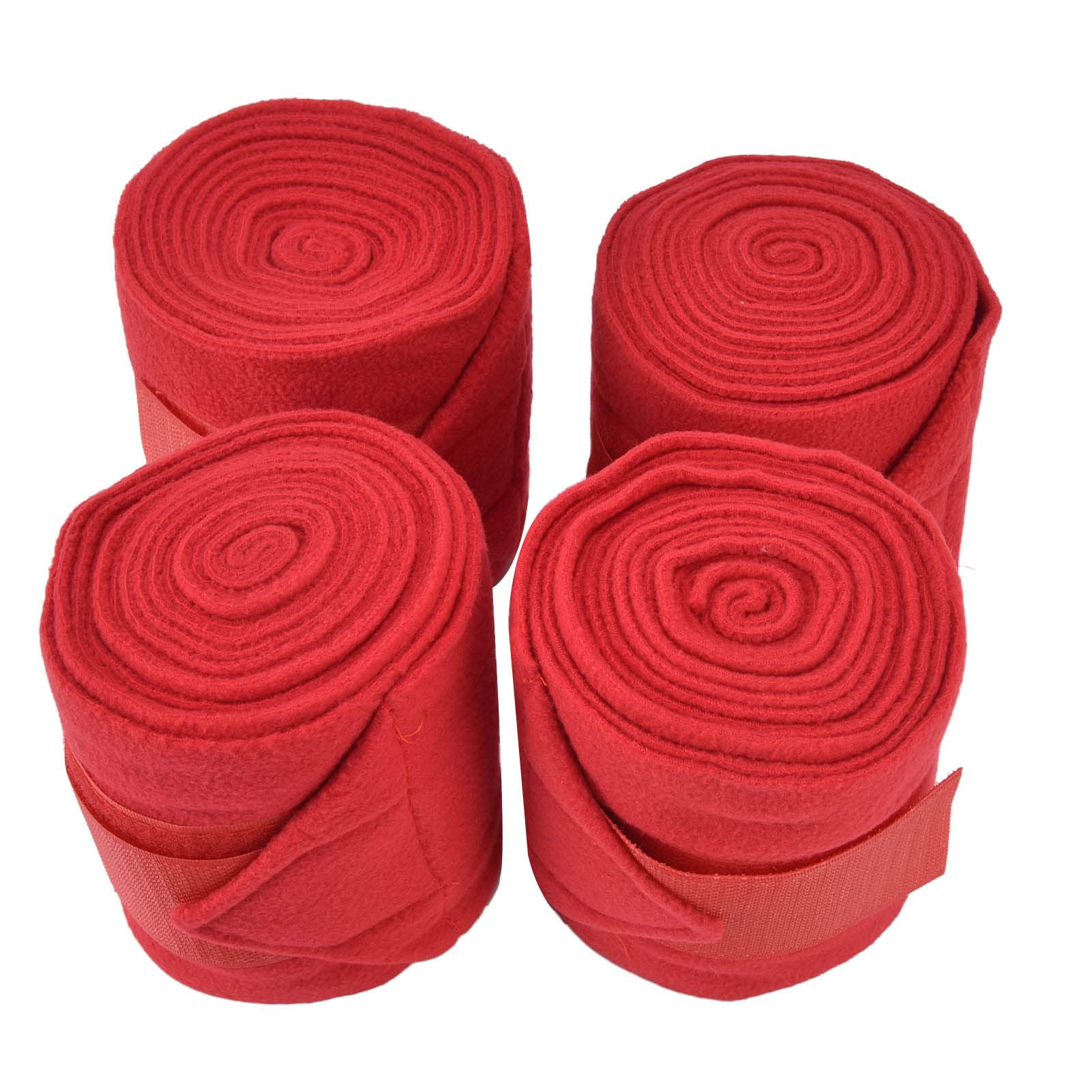 Set di Bendaggi per Gambe in Morbido Pile per Cavalli, Fasce per Gambe di Cavallo, Autoadesive, Traspiranti, Resistenti all'Usura, per Gambe di Animali, per Proteggere Gli Stivali, per Mucche,(Rosso)