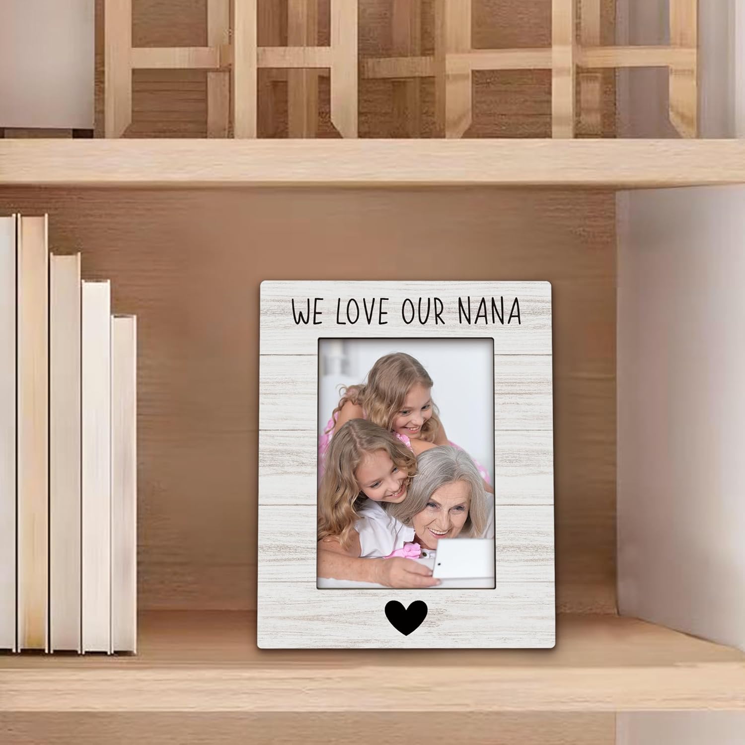 Nana Gifts Picture Frame 5x7, Nanas Photo Frame, Christmas Mothers Day Birthday Gifts for Nanas Grandma from Grandkids, We Love Our Nana Wooden Picture Photo Frames for Desk Home Room Decor - Image 4