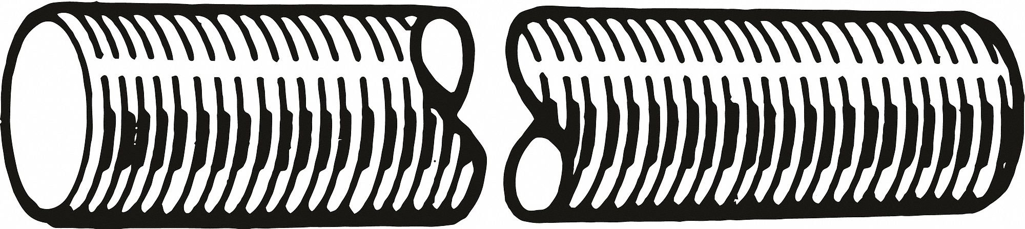 M8-1.25 x 1 m Zinc Plated Steel Threaded Rod (2 Pieces)