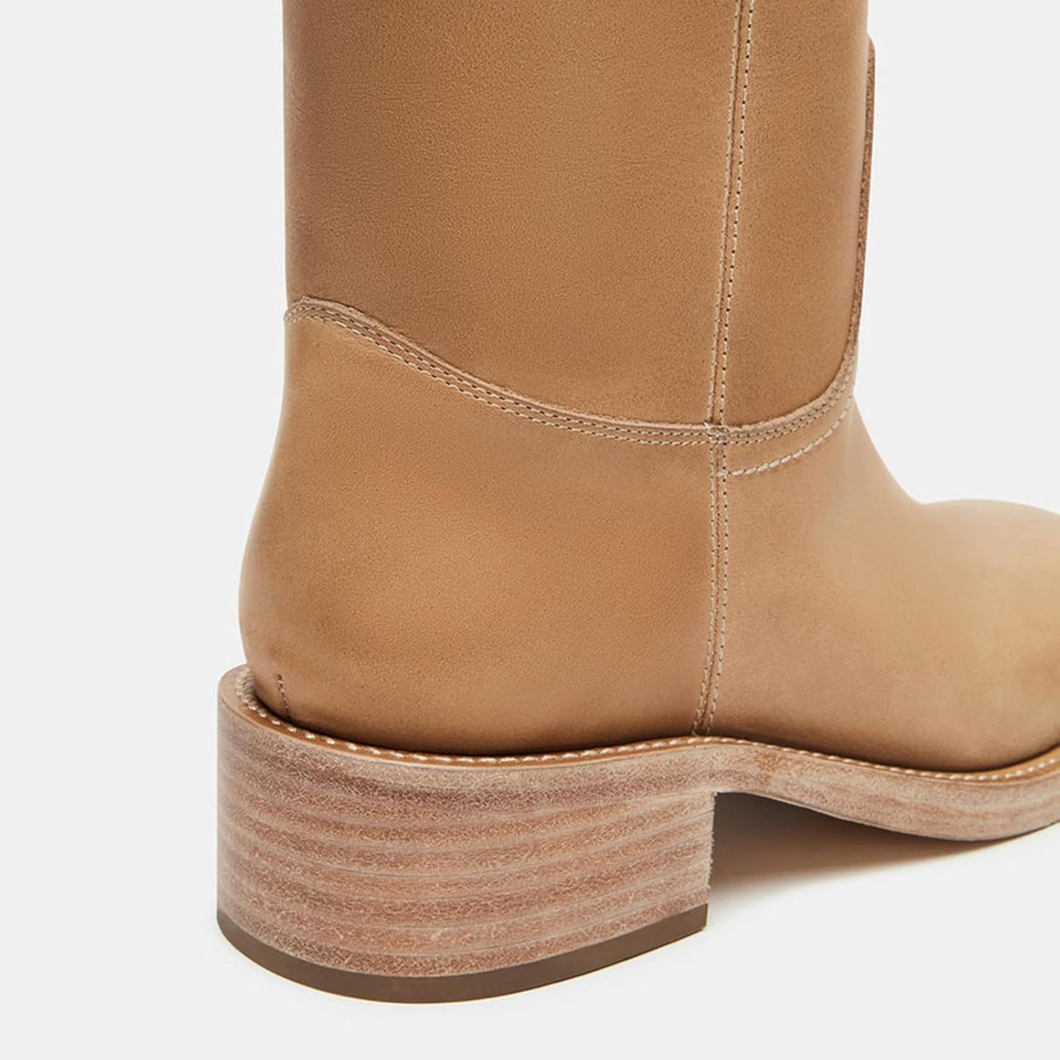 Women's Knee High Riding Boots Round Toe Block Heel Fashion Motorcycle Booties Side Zipper Wide Calf Biker Riding Boots with Studs - Image 7