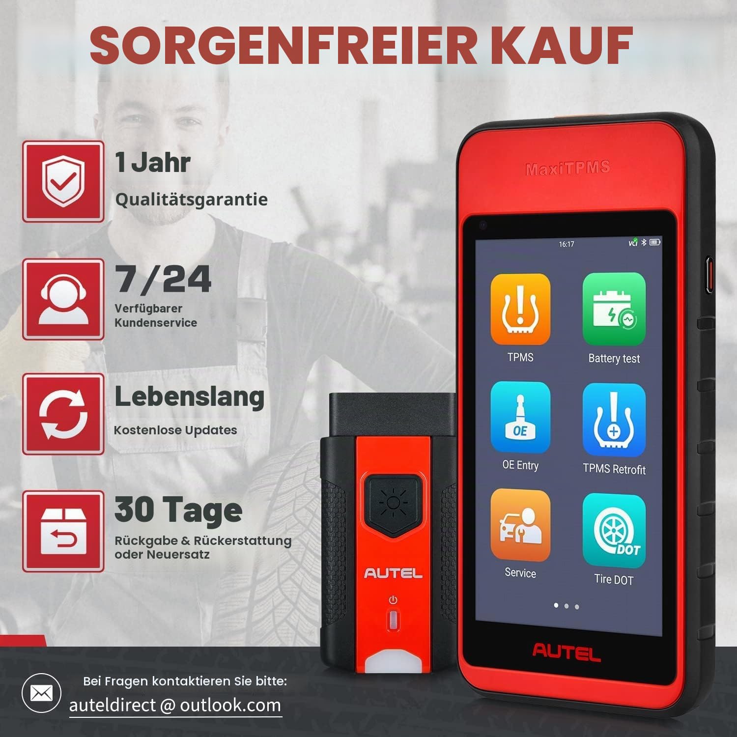 Autel MaxiTPMS ITS600 (E) Erweitertes TPMS Service Diagnosetool, 2026 Aktualisiert von TS508/TS601, ÖLS/EPB/BMS/SAS, Drahtloses Android 9.0, VIN Scan, MX-Sensor Program, Lebenslanges Aktualisieren