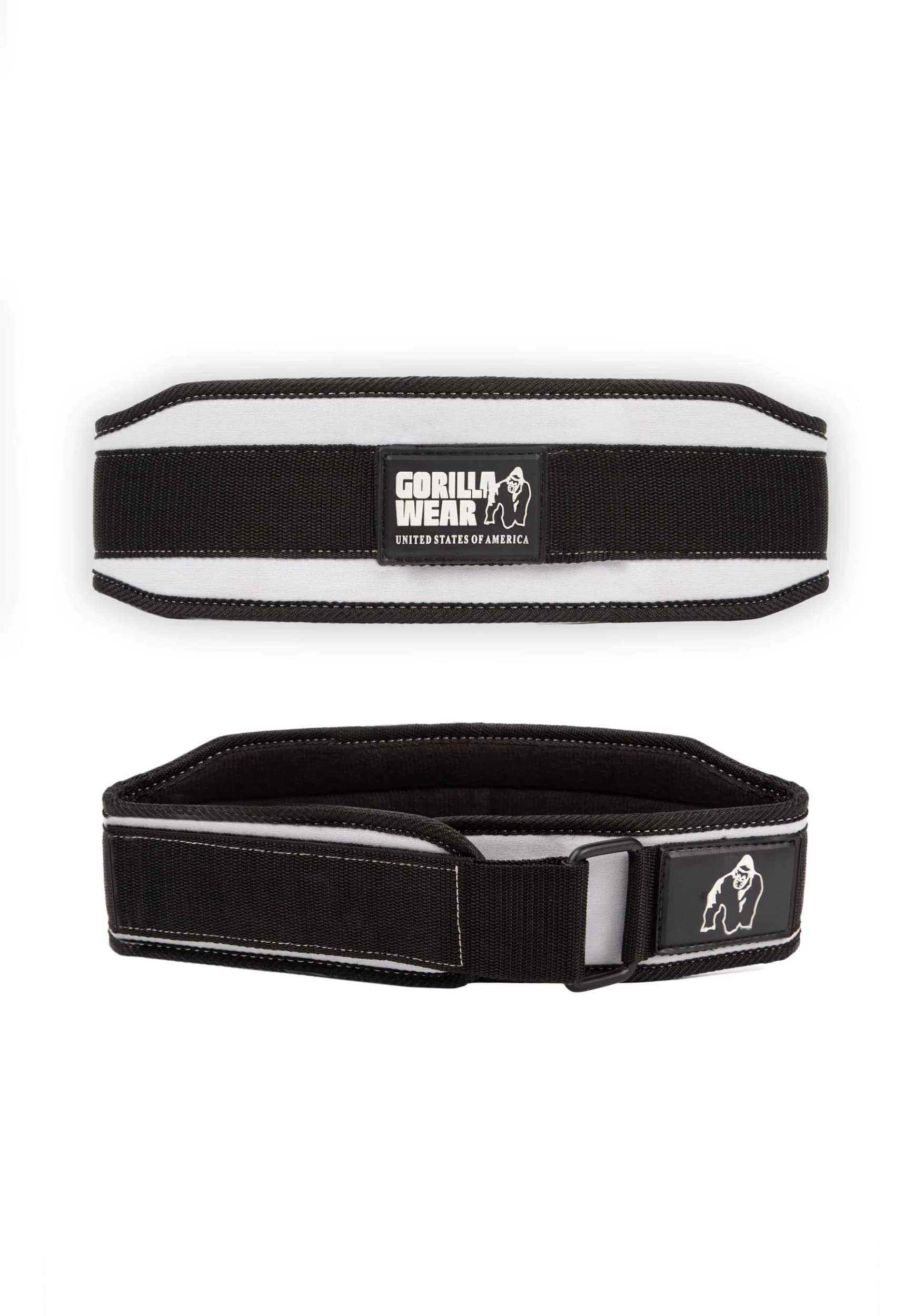 GORILLA WEAR 4-inch Women Lifting Belt - Black/White L